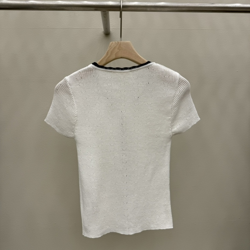 EOOB/LAMEREI韓國東大門直郵女裝新款推薦針織衫撞色蕾絲開衫EOOB/LAMEREI針織衫