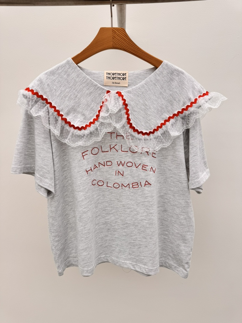 THORE韓國直郵實拍女士新款推薦時尚熱賣職業休閑襯衫蕾絲衫THORE襯衫/蕾絲衫圖色2