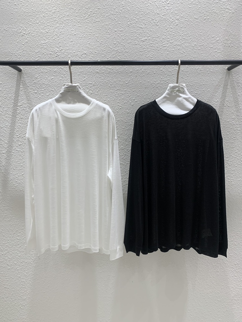 LUCY SALON韓國直郵實拍女士新品職業時尚長袖T恤透明寬松LUCY SALON長袖T恤