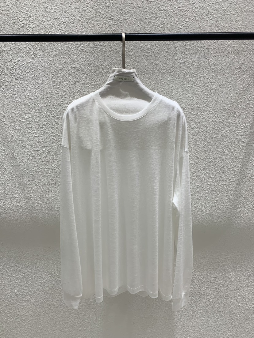 LUCY SALON韓國直郵實拍女士新品職業時尚長袖T恤透明寬松LUCY SALON長袖T恤圖色1