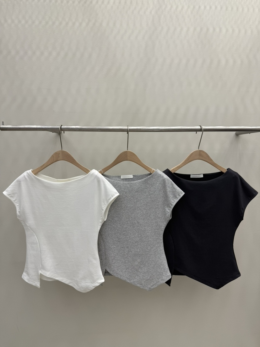 EOOB/LAMEREI韓國直郵女裝新款時尚人氣休閑職業T恤不對稱EOOB/LAMEREIT恤