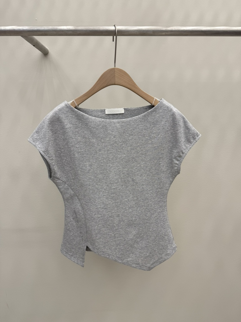 EOOB/LAMEREI韓國直郵女裝新款時尚人氣休閑職業T恤不對稱EOOB/LAMEREIT恤圖色3