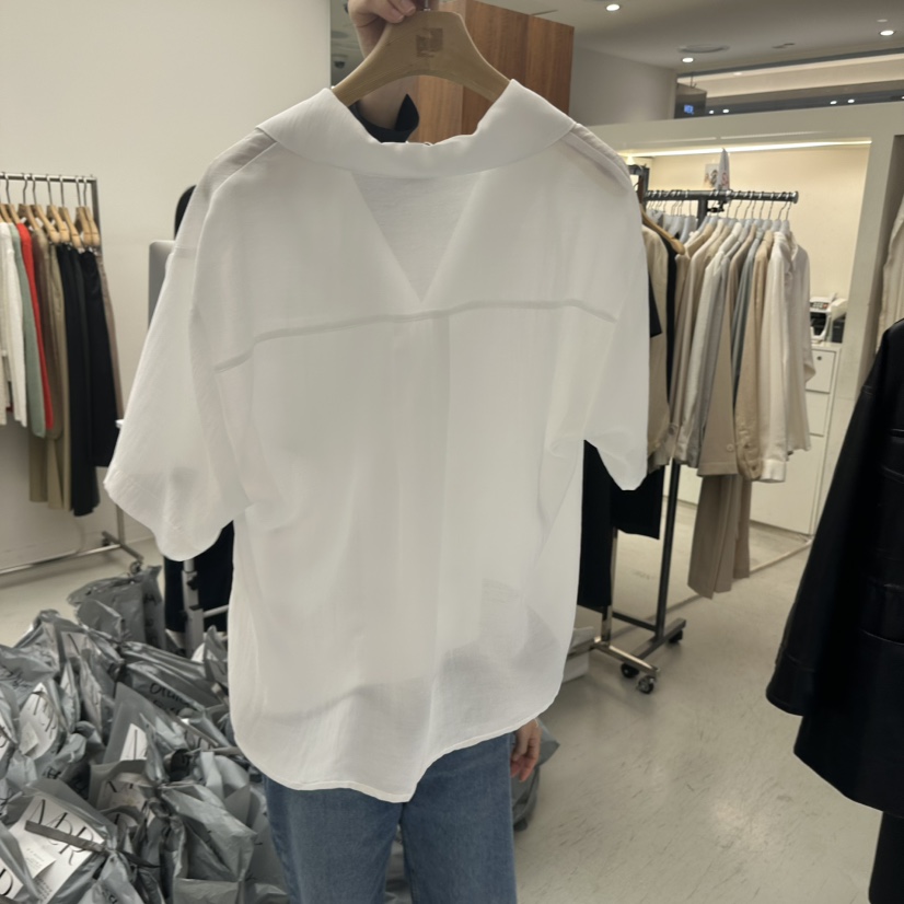 MER韓國代購女士新款職業休閑推薦26春夏熱賣時尚襯衫蕾絲衫MER/ANGELO BIANCO襯衫/蕾絲衫