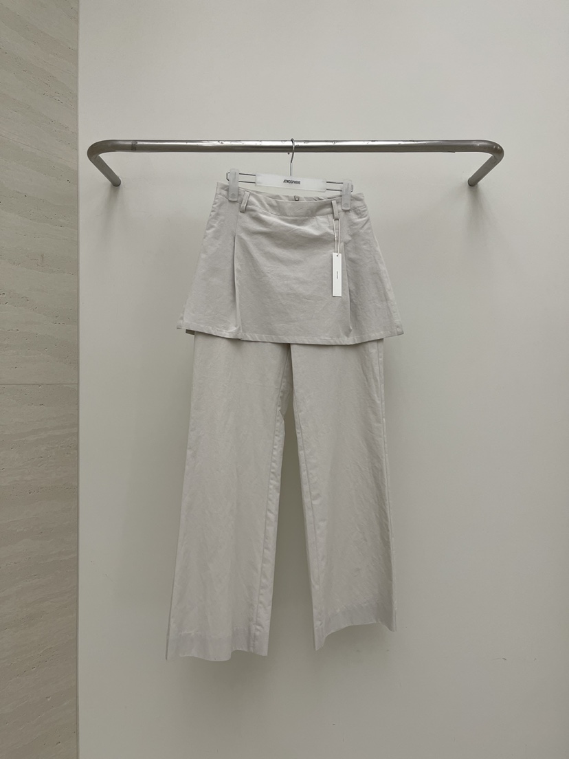 ATMOSPHERE韓國直郵女士新品職業休閑推薦熱賣人氣裙褲亞麻ATMOSPHERE/BLING裙褲圖色1