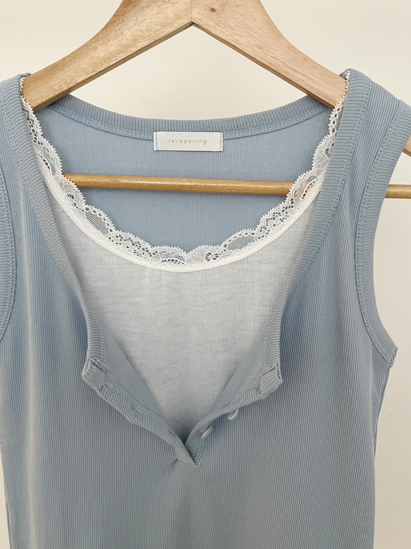 RE:OPENING韓國東大門代購女裝新款26春夏吊帶背心假兩件RE:OPENING吊帶/背心