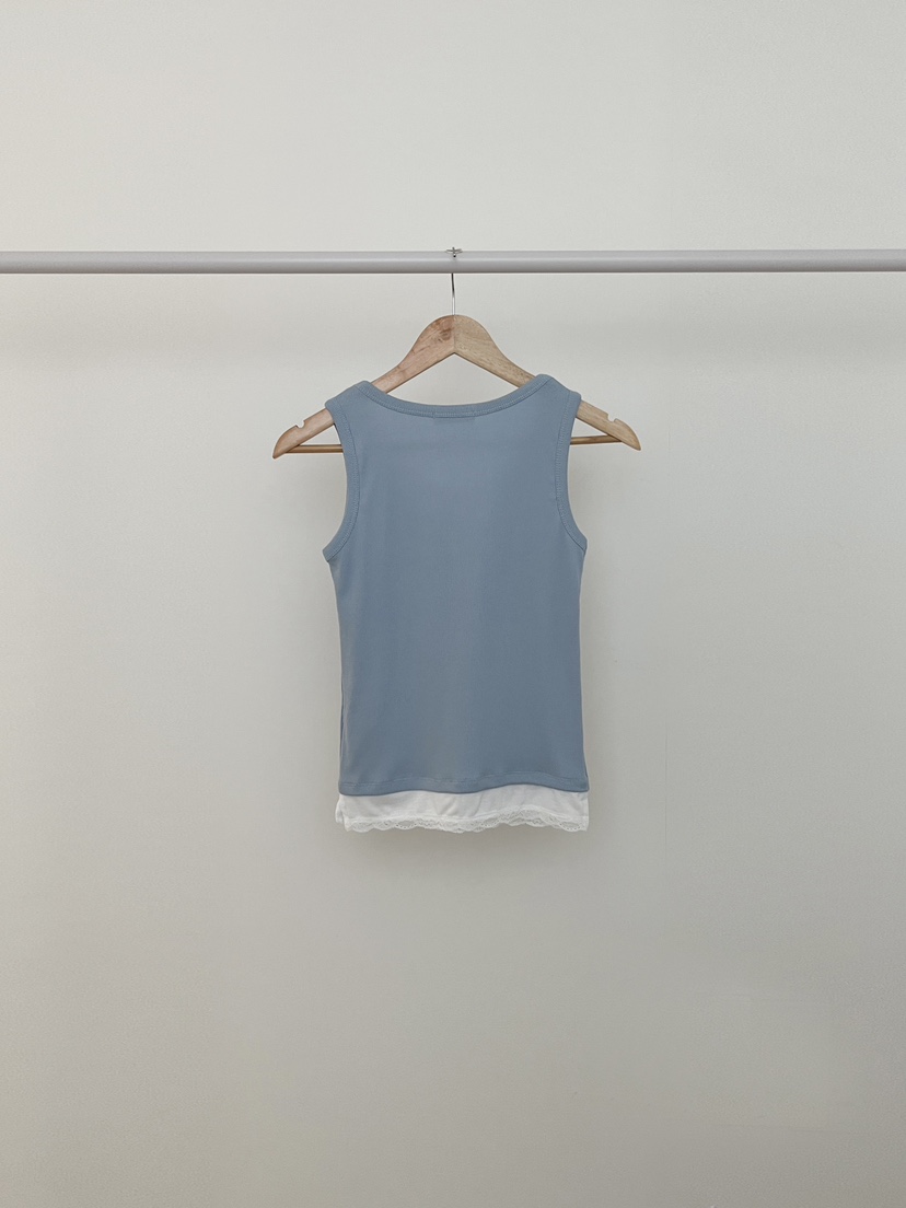 RE:OPENING韓國東大門代購女裝新款26春夏吊帶背心假兩件RE:OPENING吊帶/背心