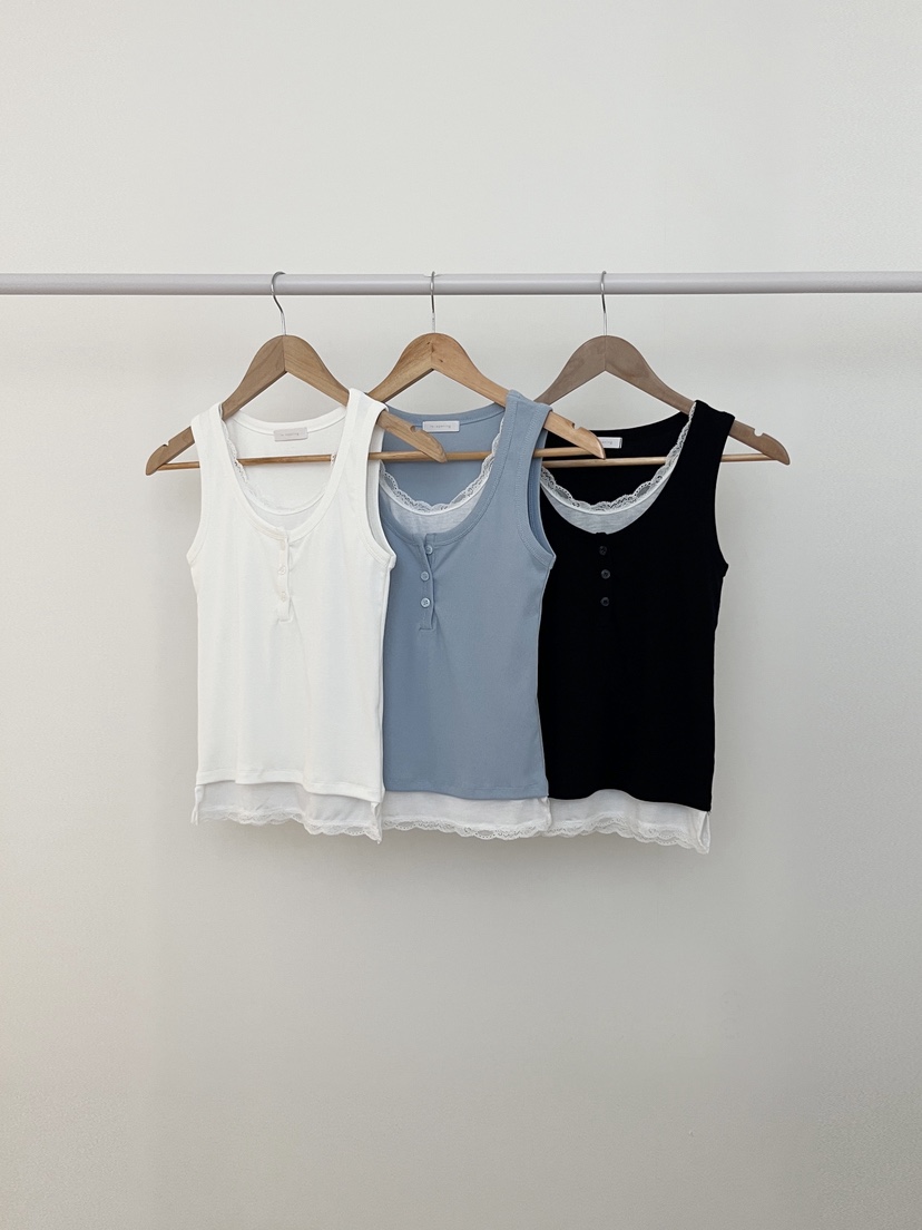 RE:OPENING韓國東大門代購女裝新款26春夏吊帶背心假兩件RE:OPENING吊帶/背心