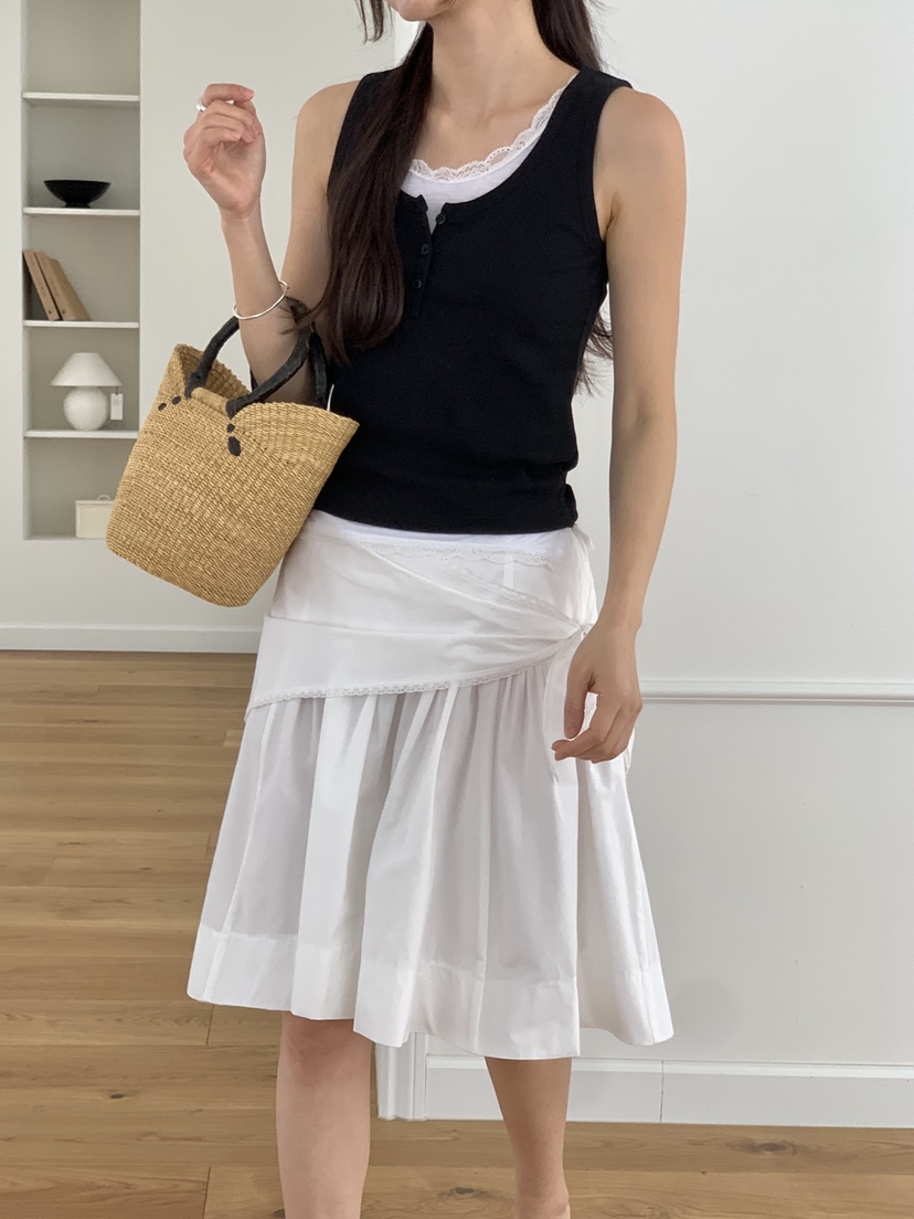 RE:OPENING韓國東大門代購女裝新款26春夏吊帶背心假兩件RE:OPENING吊帶/背心