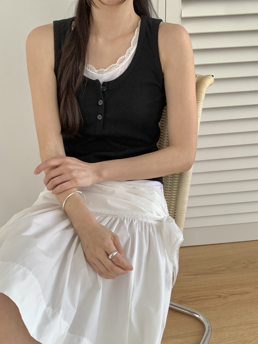 RE:OPENING韓國東大門代購女裝新款26春夏吊帶背心假兩件RE:OPENING吊帶/背心