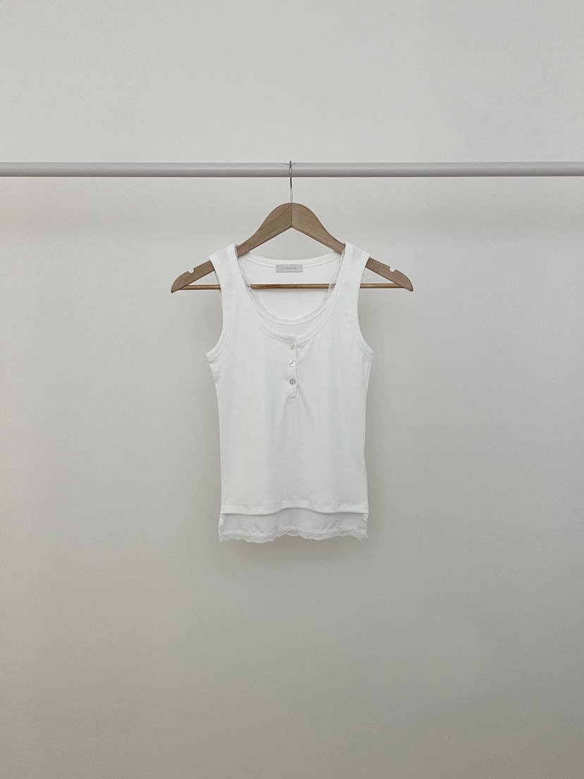 RE:OPENING韓國東大門代購女裝新款26春夏吊帶背心假兩件RE:OPENING吊帶/背心圖色1