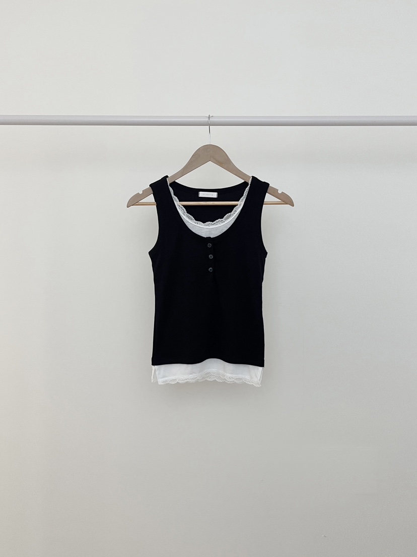 RE:OPENING韓國東大門代購女裝新款26春夏吊帶背心假兩件RE:OPENING吊帶/背心圖色3