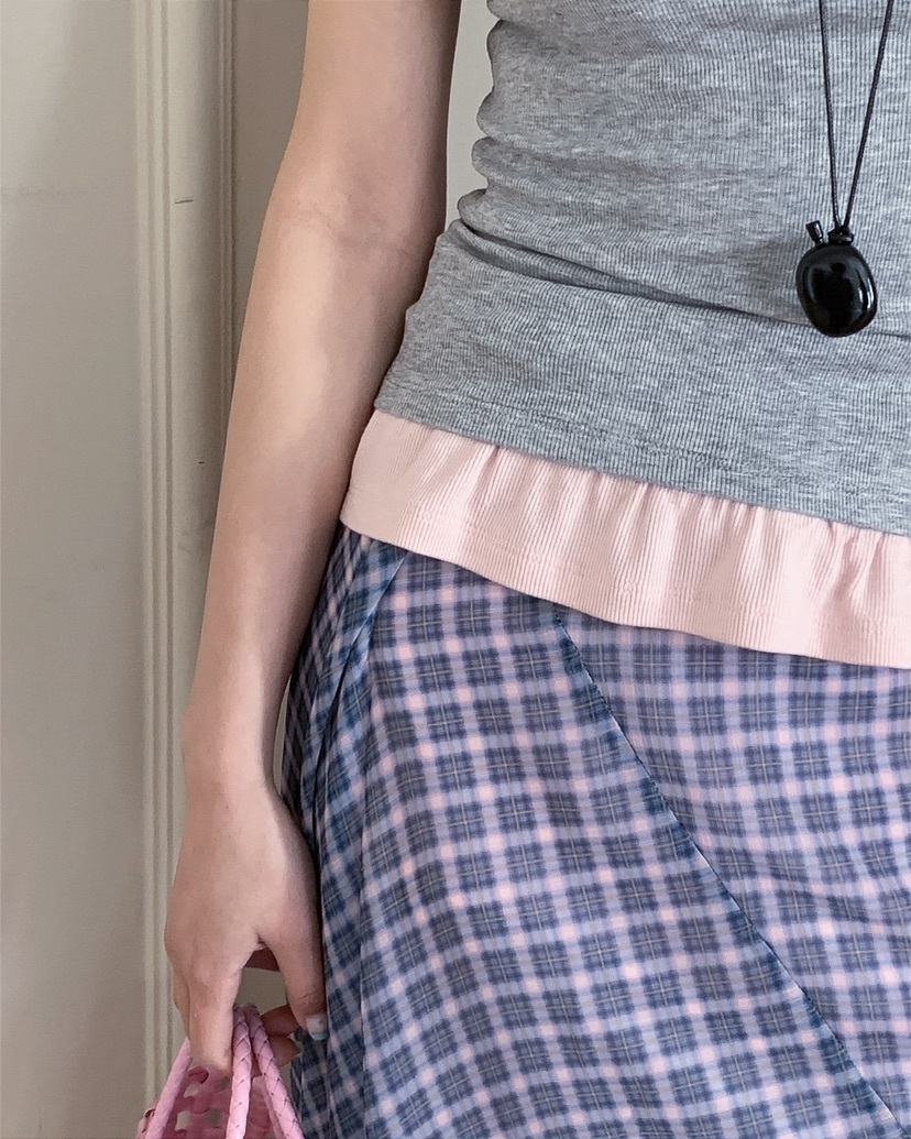 LIVE AID-P韓國東大門代購女士新品26春夏T恤假兩件疊穿LIVE AID-PT恤