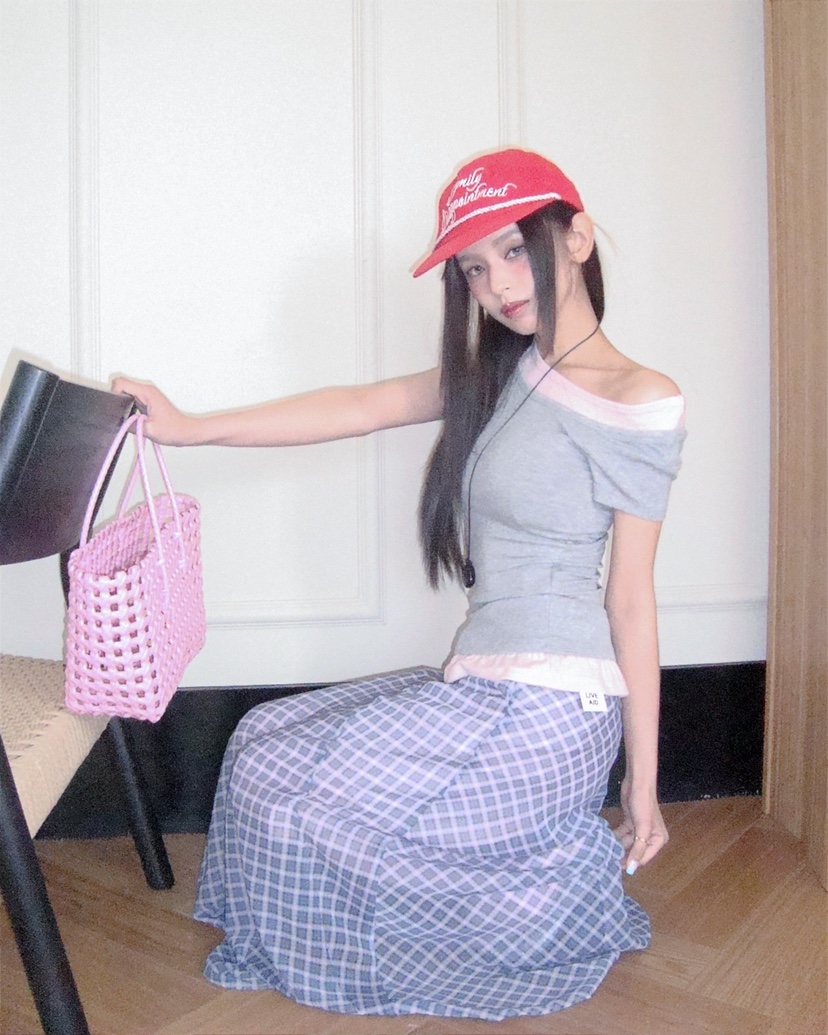 LIVE AID-P韓國東大門代購女士新品26春夏T恤假兩件疊穿LIVE AID-PT恤