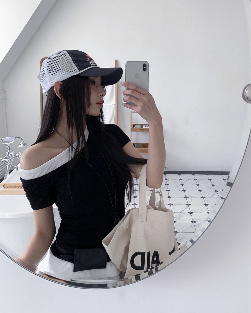 LIVE AID-P韓國東大門代購女士新品26春夏T恤假兩件疊穿LIVE AID-PT恤