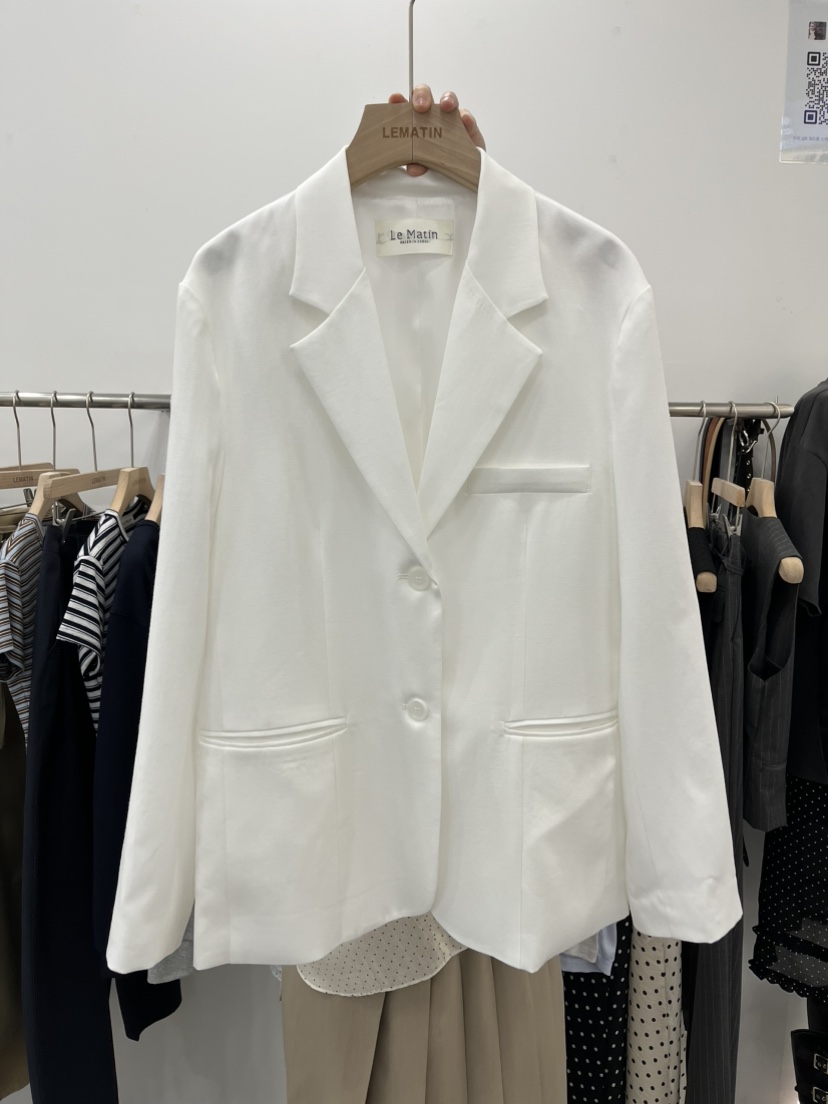 LEMATIN韓國代購女裝新款休閑熱賣職業推薦夾克不含內搭亞麻LEMATIN夾克圖色3