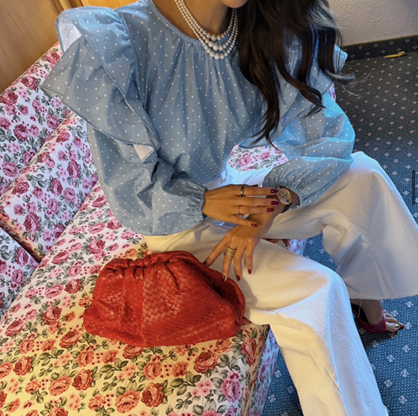 JENNY 1976韓國東大門直郵女士新品26春夏襯衫蕾絲衫不含項鏈JENNY 1976襯衫/蕾絲衫