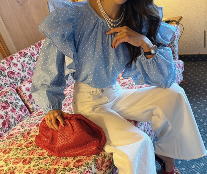 JENNY 1976韓國東大門直郵女士新品26春夏襯衫蕾絲衫不含項鏈JENNY 1976襯衫/蕾絲衫