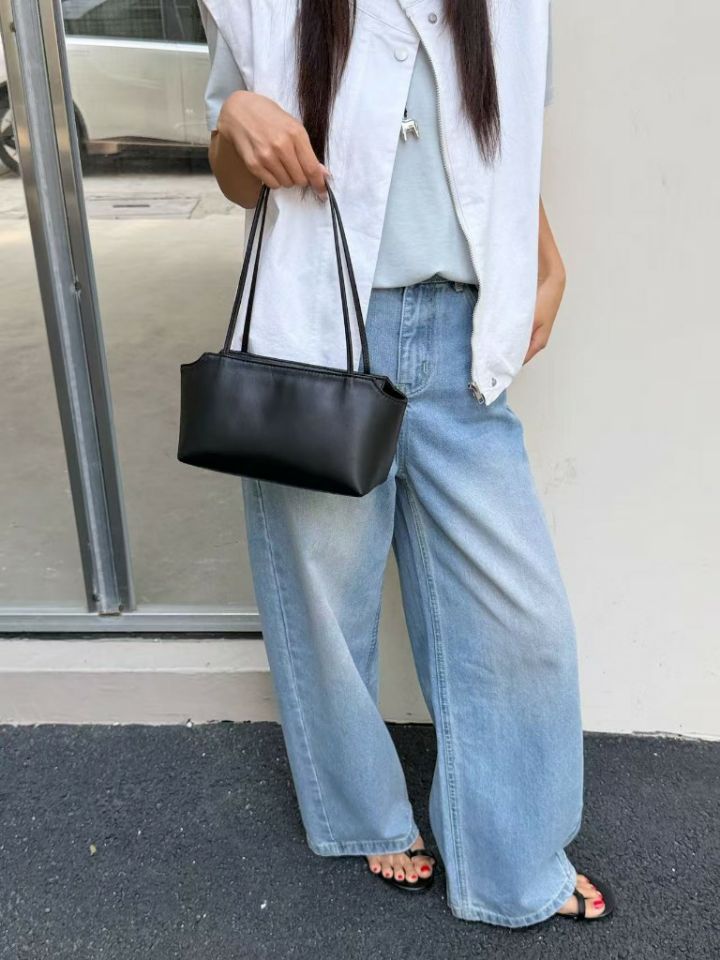 TROUVAILLE韓國代購女裝新品時尚26春夏熱賣單肩斜跨包羊皮TROUVAILLE單肩/斜跨包