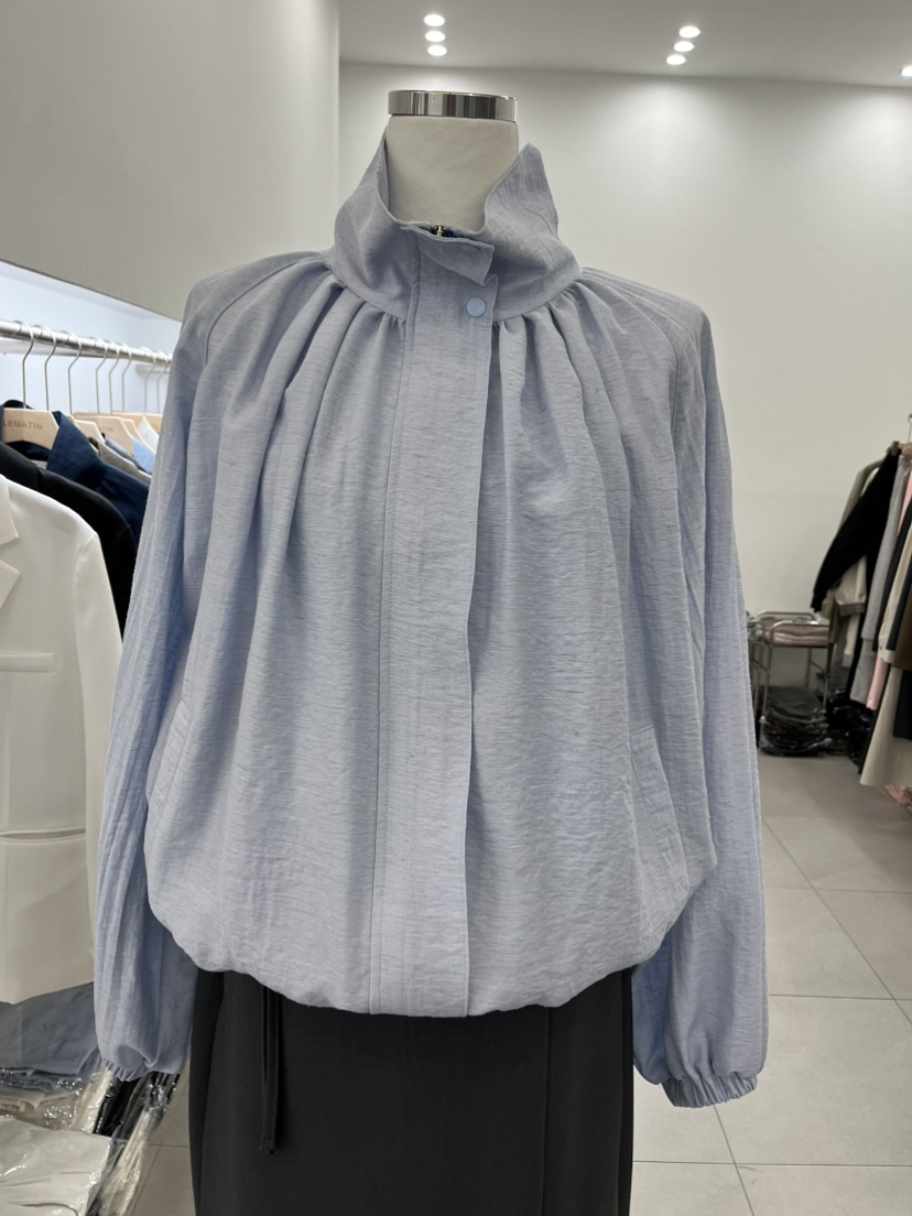 LEMATIN韓國代購女士新品人氣熱賣推薦休閑職業夾克褶皺亞麻LEMATIN夾克圖色2