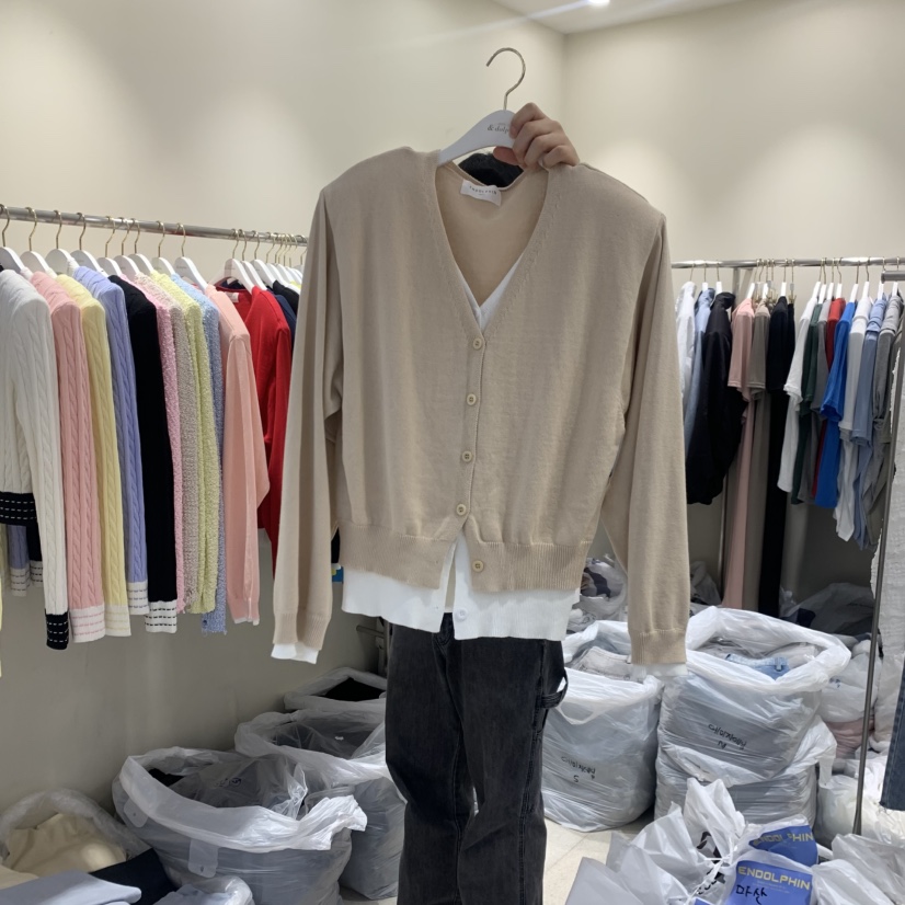 ENDOLPHIN韓國東大門直郵女士新品推薦人氣26春夏針織衫假兩件ENDOLPHIN針織衫圖色2