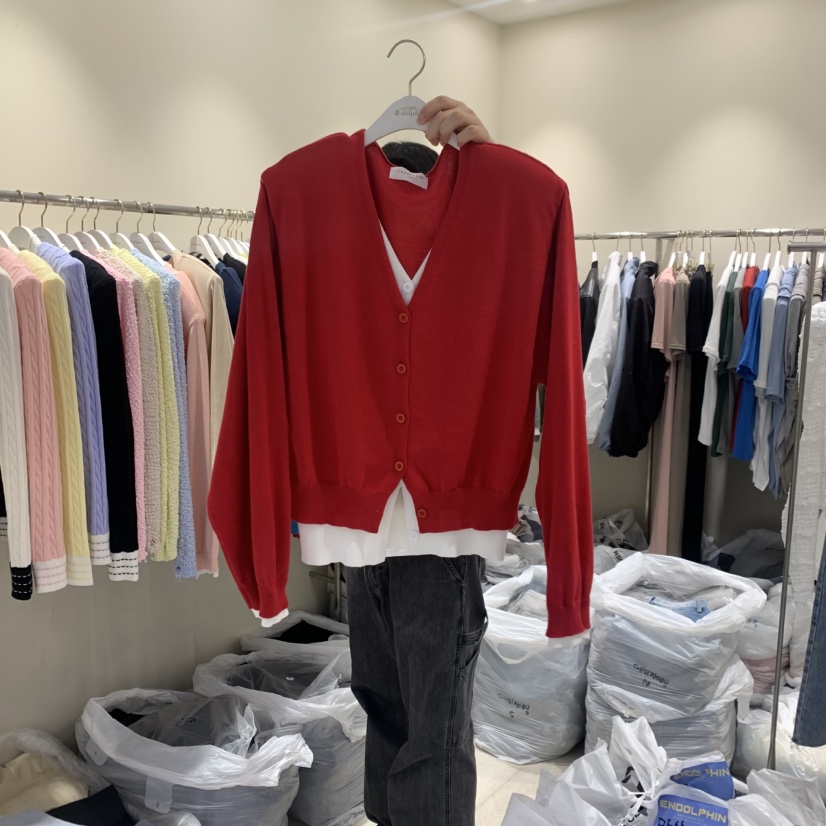 ENDOLPHIN韓國東大門直郵女士新品推薦人氣26春夏針織衫假兩件ENDOLPHIN針織衫圖色3