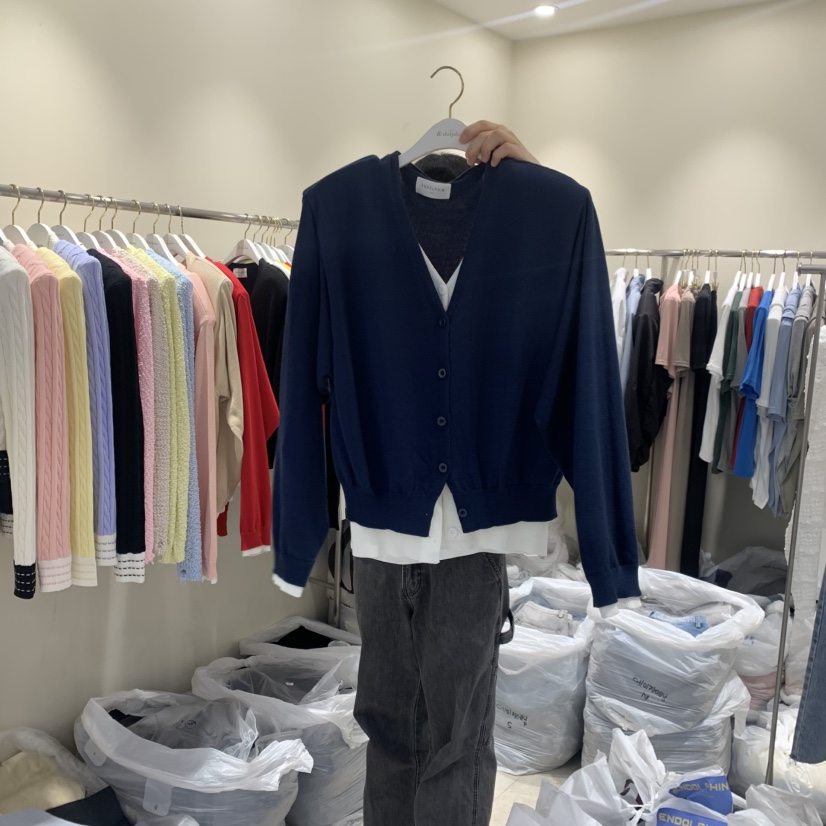 ENDOLPHIN韓國東大門直郵女士新品推薦人氣26春夏針織衫假兩件ENDOLPHIN針織衫圖色4