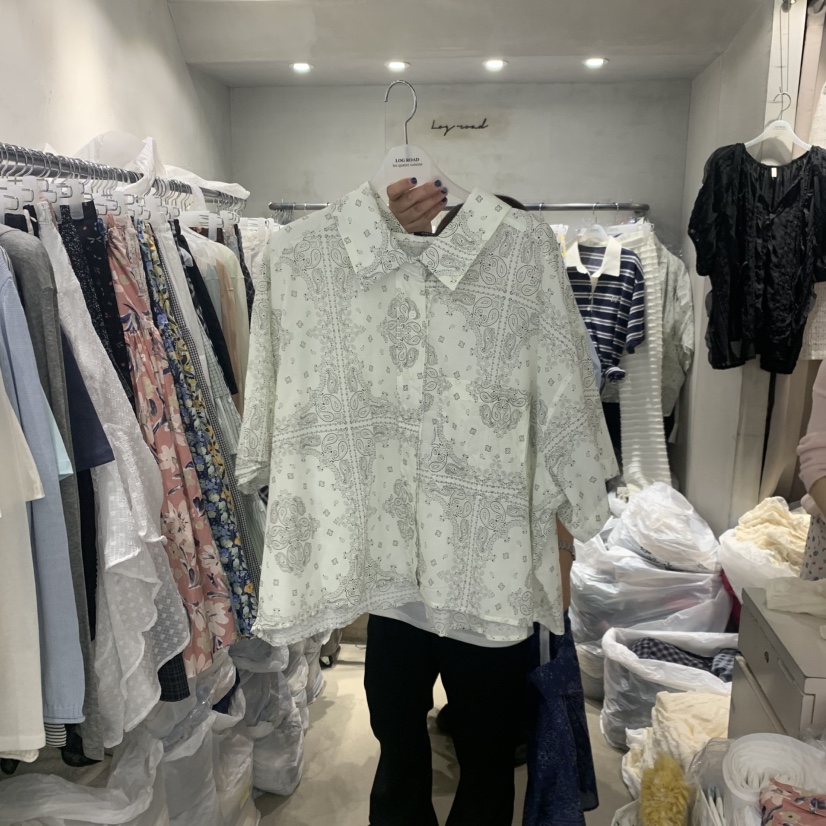 LOGROAD韓國直郵實拍女士新品26春夏人氣時尚熱賣襯衫蕾絲衫LOG ROAD襯衫/蕾絲衫圖色2