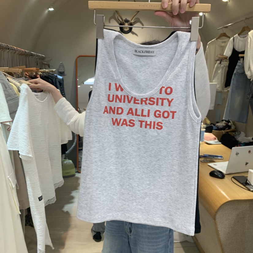 BLACKFRIDAY韓國直郵實拍女裝新品人氣推薦休閑時尚吊帶背心BLACK FRIDAY吊帶/背心圖色3