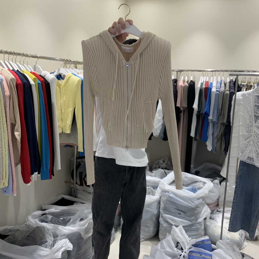 ENDOLPHIN韓國東大門直郵女士新品推薦人氣26春夏針織衫連帽衫ENDOLPHIN針織衫圖色2