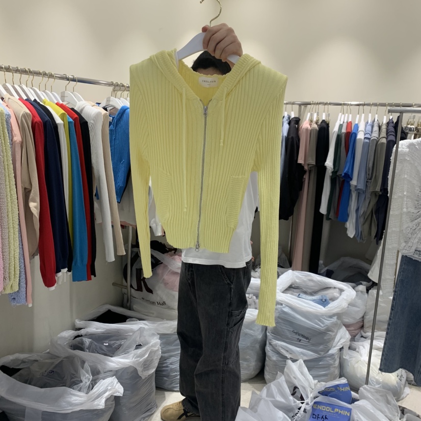 ENDOLPHIN韓國東大門直郵女士新品推薦人氣26春夏針織衫連帽衫ENDOLPHIN針織衫圖色3