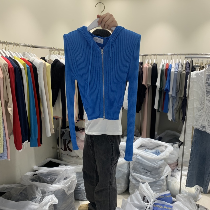 ENDOLPHIN韓國東大門直郵女士新品推薦人氣26春夏針織衫連帽衫ENDOLPHIN針織衫圖色4