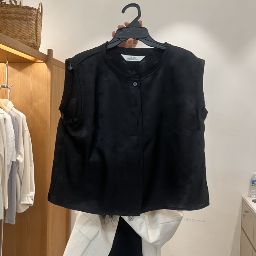 VELVET UNDERGROUND韓國東大門代購女士新款26春夏馬甲提花VELVET UNDERGROUND馬甲圖色2