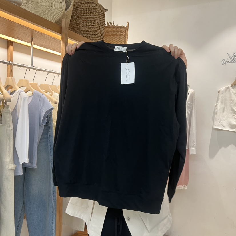 VELVET UNDERGROUND韓國直郵實拍女士新款人氣熱賣長袖T恤VELVET UNDERGROUND長袖T恤圖色3