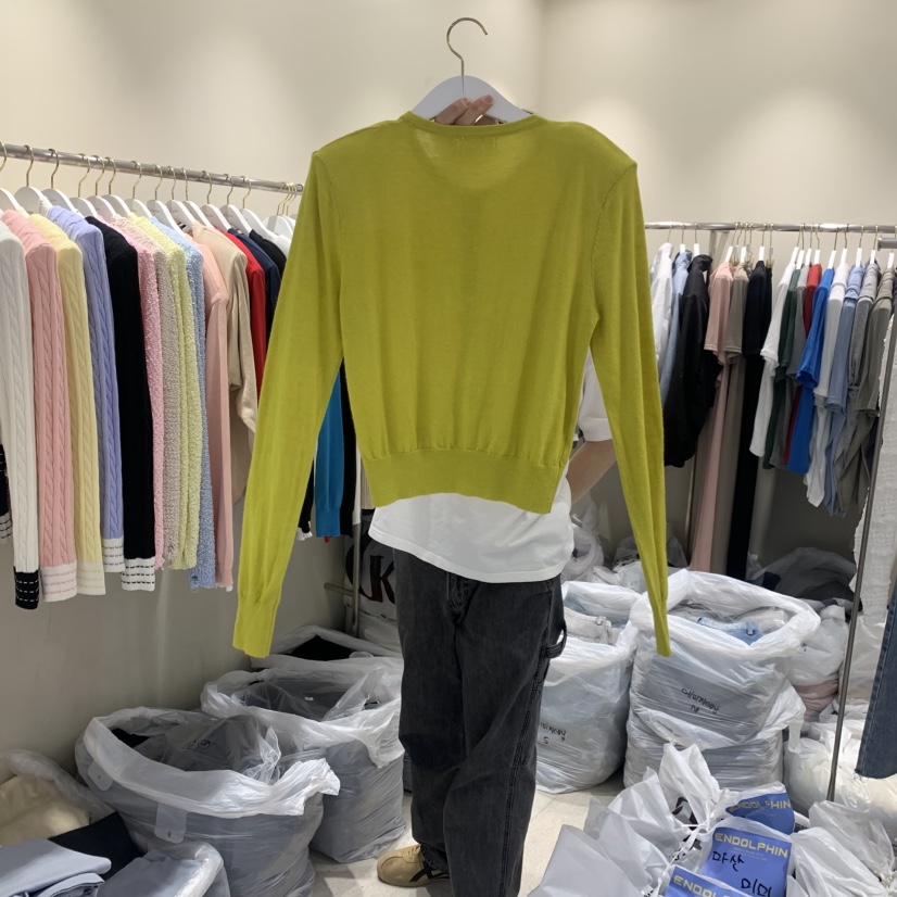 ENDOLPHIN韓國代購女裝新款26春夏休閑職業針織衫羊毛衫開襟ENDOLPHIN針織衫