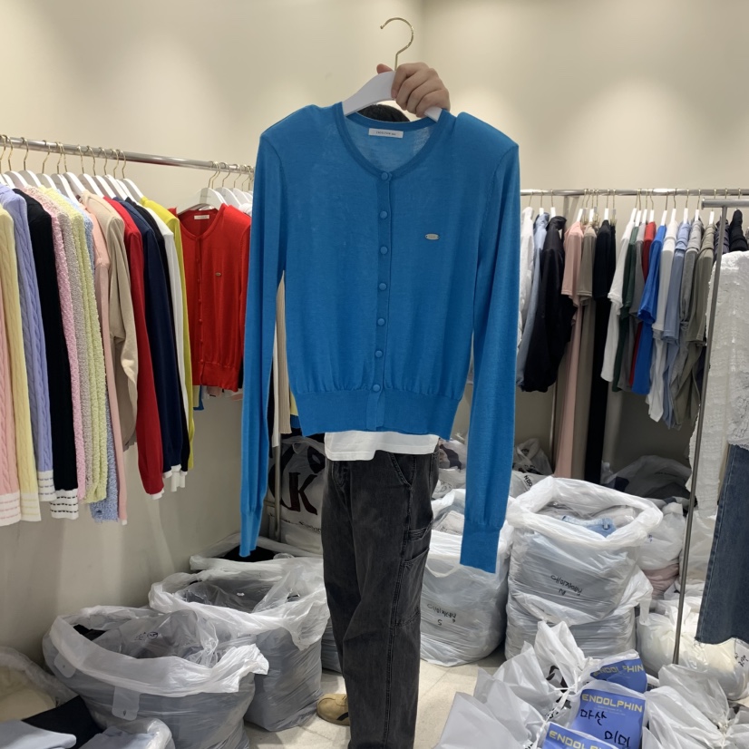 ENDOLPHIN韓國代購女裝新款26春夏休閑職業針織衫羊毛衫開襟ENDOLPHIN針織衫圖色3