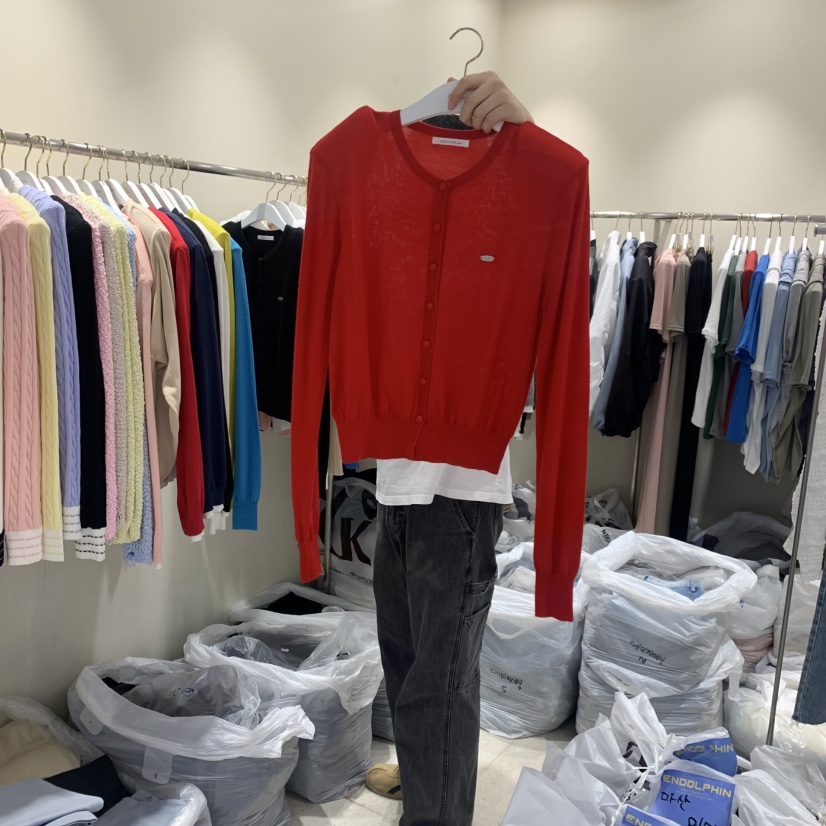 ENDOLPHIN韓國代購女裝新款26春夏休閑職業針織衫羊毛衫開襟ENDOLPHIN針織衫圖色4