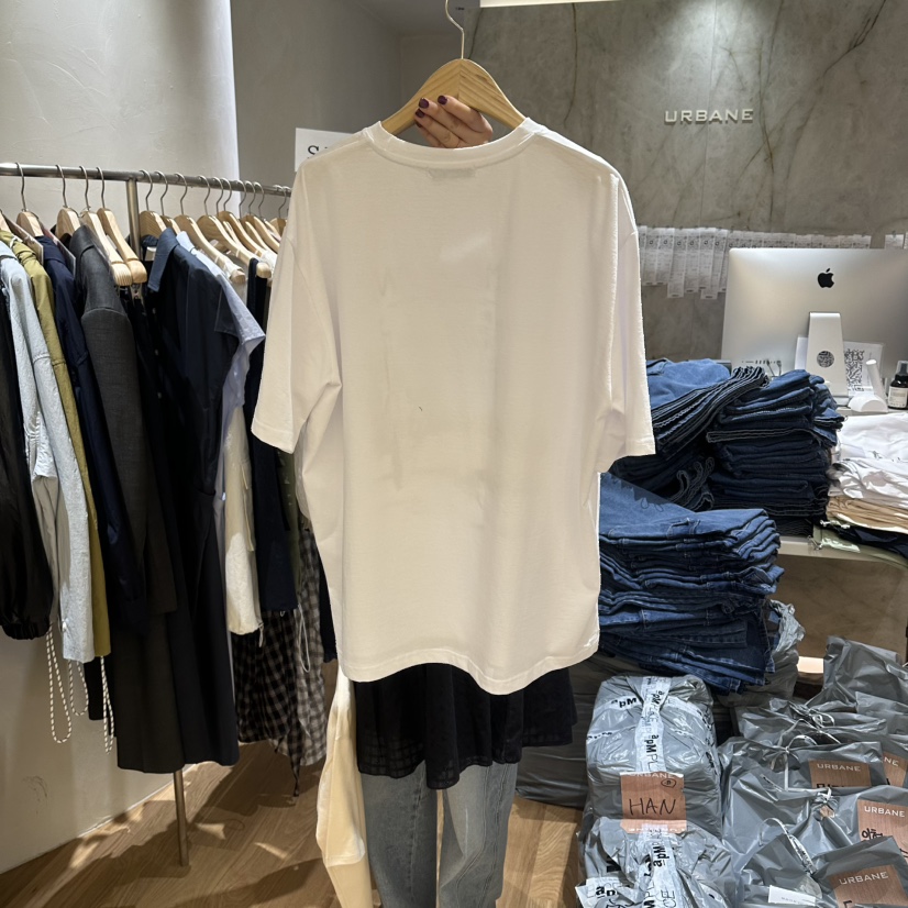 URBANE-P韓國直郵實拍女士新品休閑人氣26春夏職業推薦T恤URBANE-PT恤