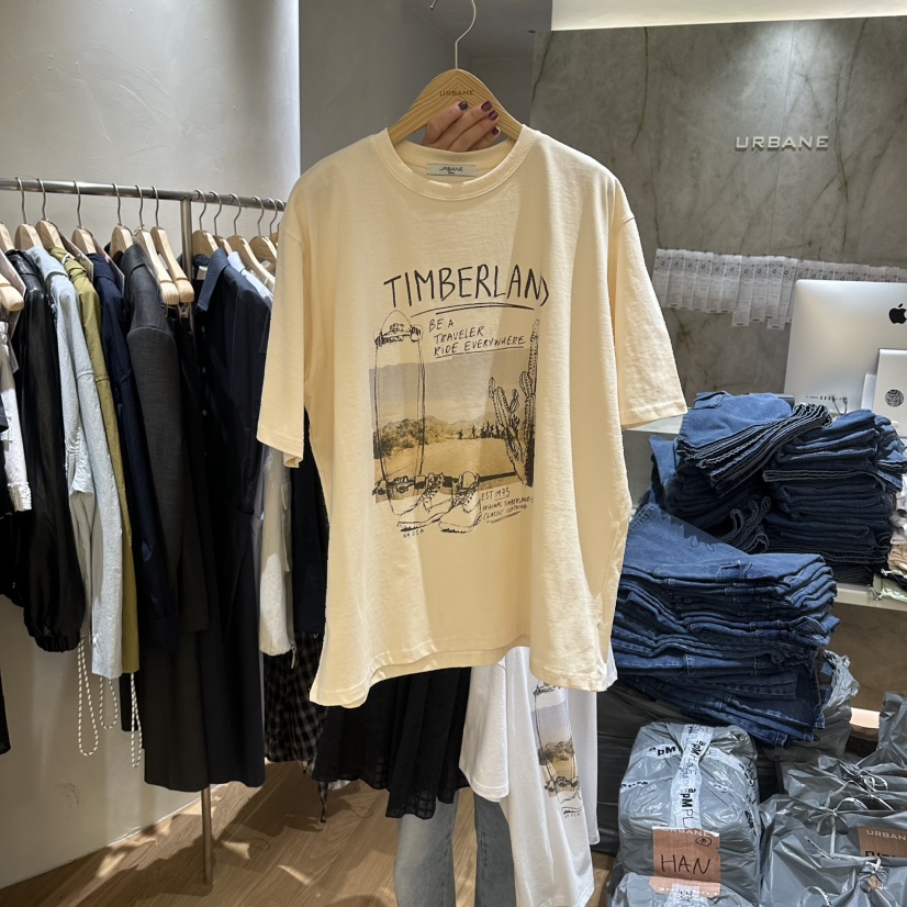 URBANE-P韓國直郵實拍女士新品休閑人氣26春夏職業推薦T恤URBANE-PT恤圖色1