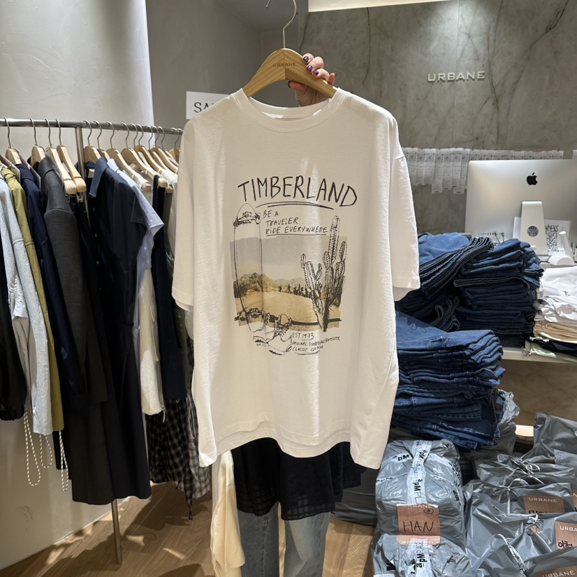 URBANE-P韓國直郵實拍女士新品休閑人氣26春夏職業推薦T恤URBANE-PT恤圖色2