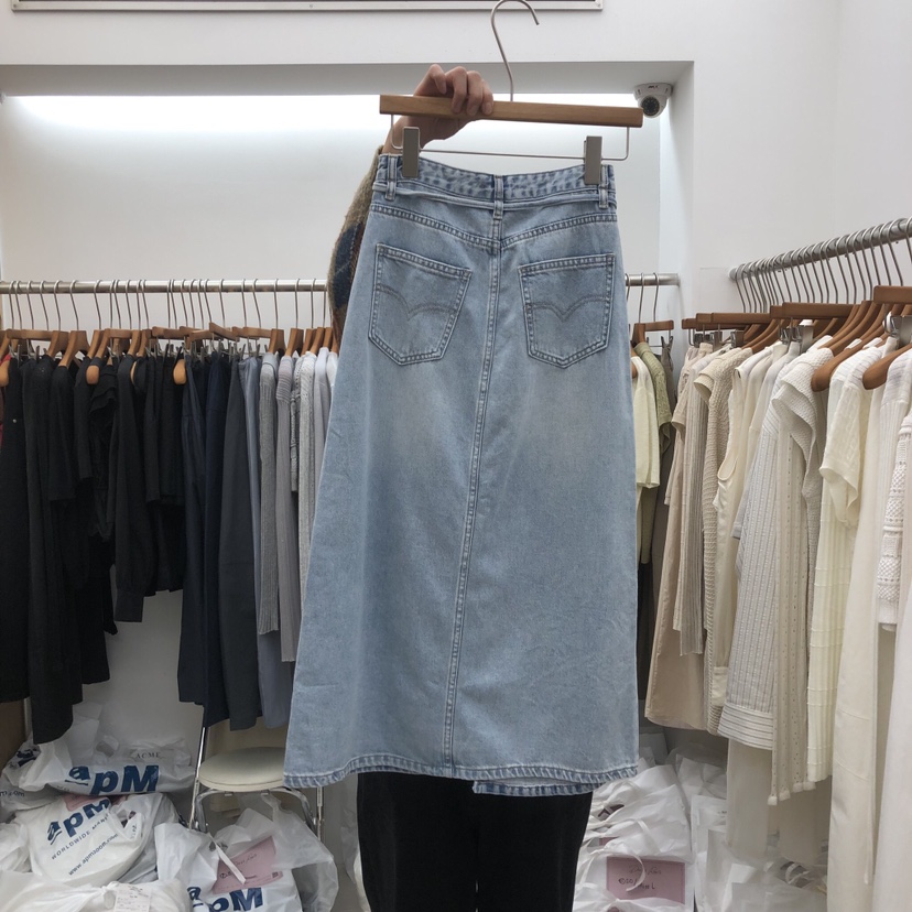 DRESS ROOM韓國代購女士新品人氣熱賣休閑職業長裙含腰繩DRESS ROOM長裙