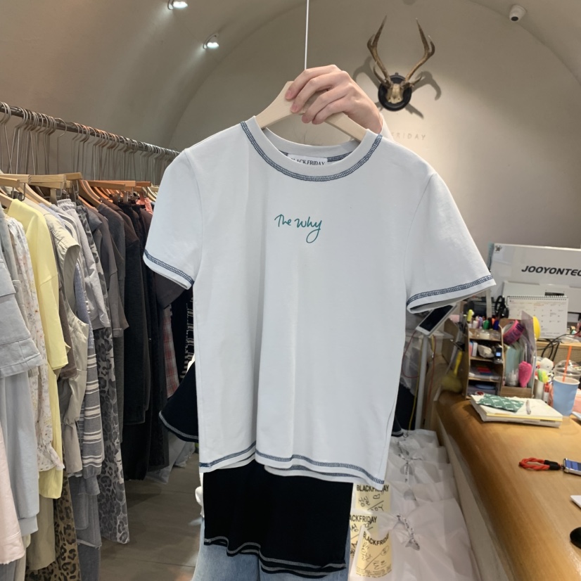 BLACKFRIDAY韓國直郵實拍女士新品推薦休閑26春夏時尚T恤BLACK FRIDAYT恤圖色2