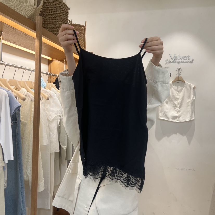 VELVET UNDERGROUND韓國直郵實拍女士新品熱賣吊帶背心蕾絲VELVET UNDERGROUND吊帶/背心圖色3