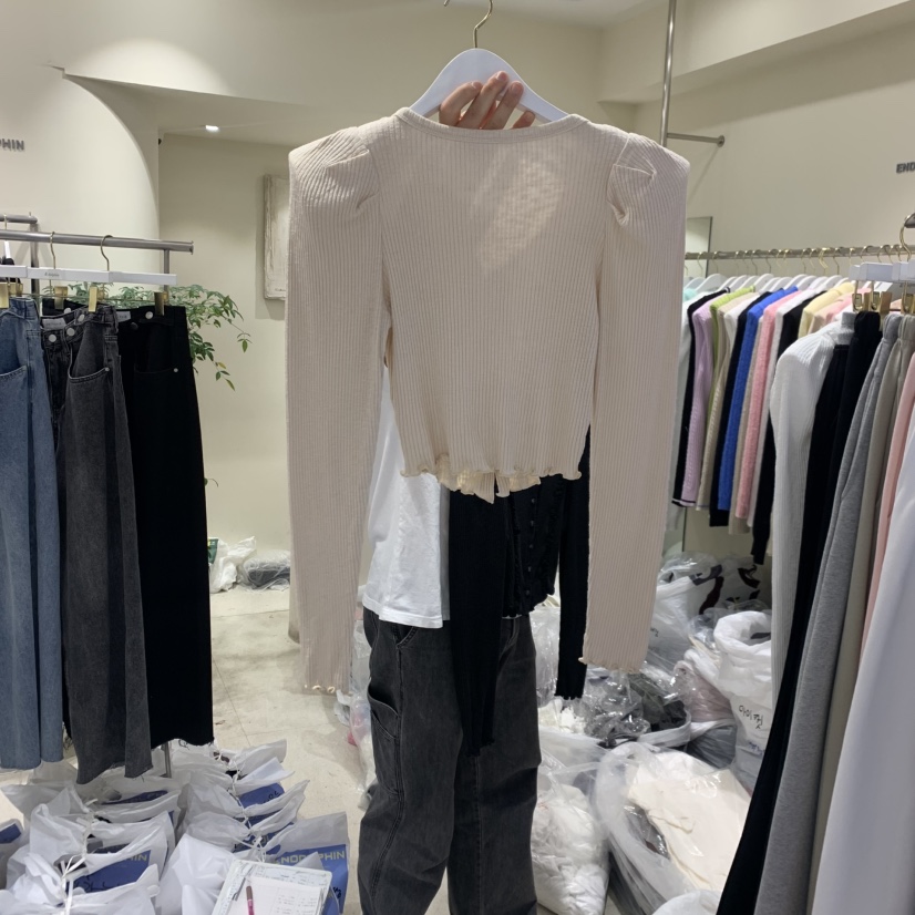 ENDOLPHIN韓國東大門直郵女士新品人氣職業推薦針織衫蕾絲ENDOLPHIN針織衫