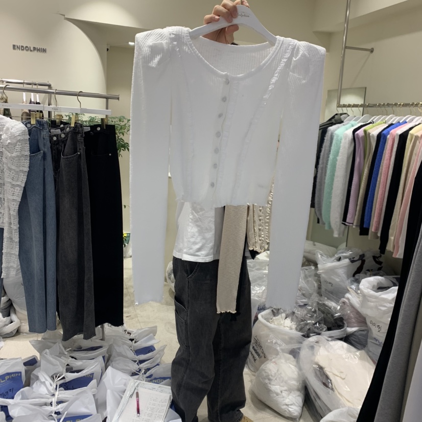 ENDOLPHIN韓國東大門直郵女士新品人氣職業推薦針織衫蕾絲ENDOLPHIN針織衫圖色1