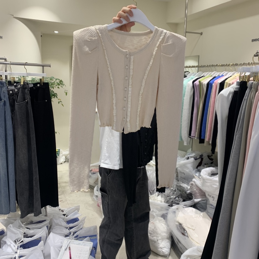 ENDOLPHIN韓國東大門直郵女士新品人氣職業推薦針織衫蕾絲ENDOLPHIN針織衫圖色2