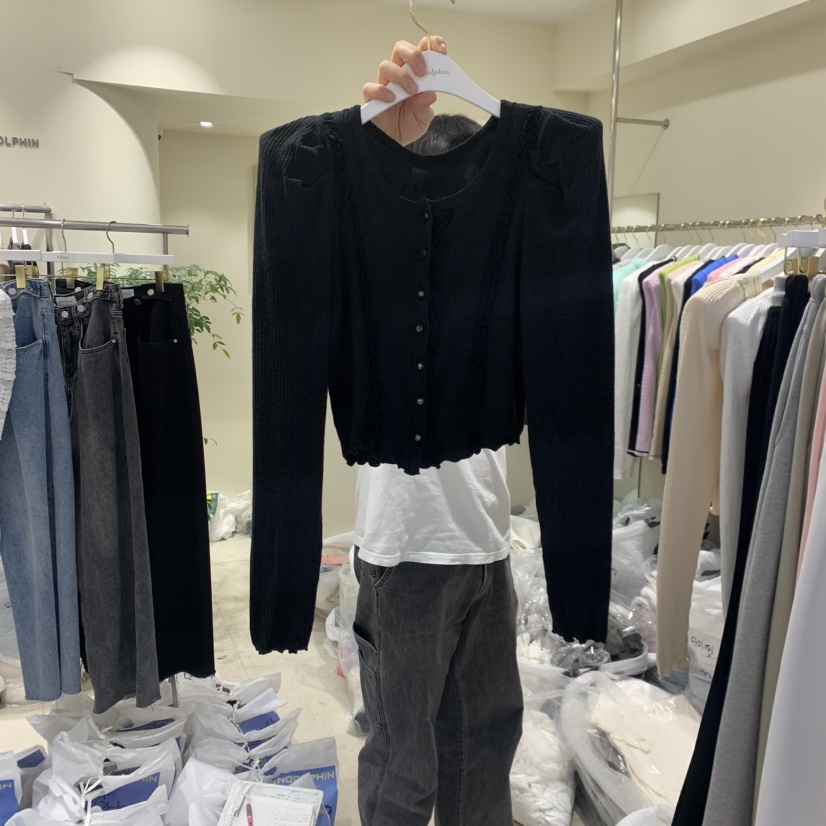 ENDOLPHIN韓國東大門直郵女士新品人氣職業推薦針織衫蕾絲ENDOLPHIN針織衫圖色3