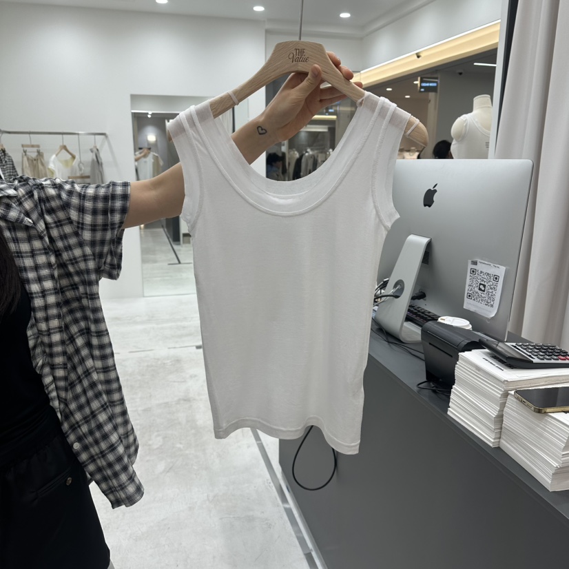 THE VALUE韓國東大門代購女士新品人氣休閑26春夏吊帶背心THE VALUE吊帶/背心圖色1