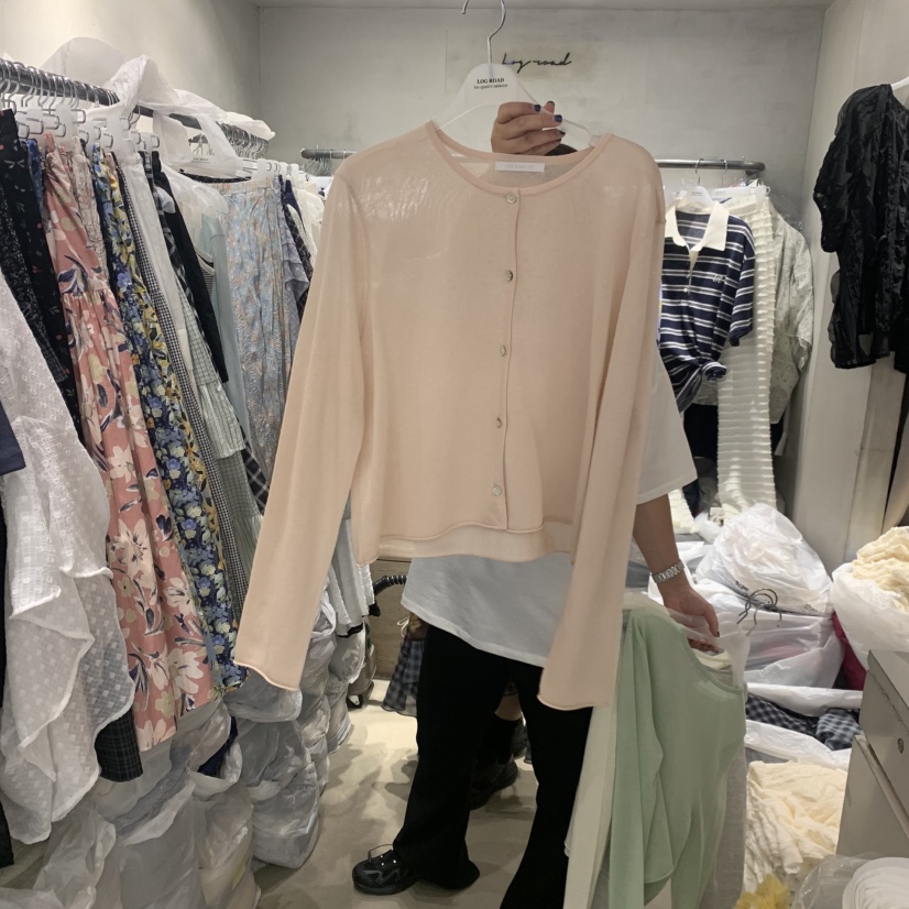 LOGROAD韓國直郵實拍女裝新款26春夏人氣職業推薦時尚針織衫LOG ROAD針織衫圖色2