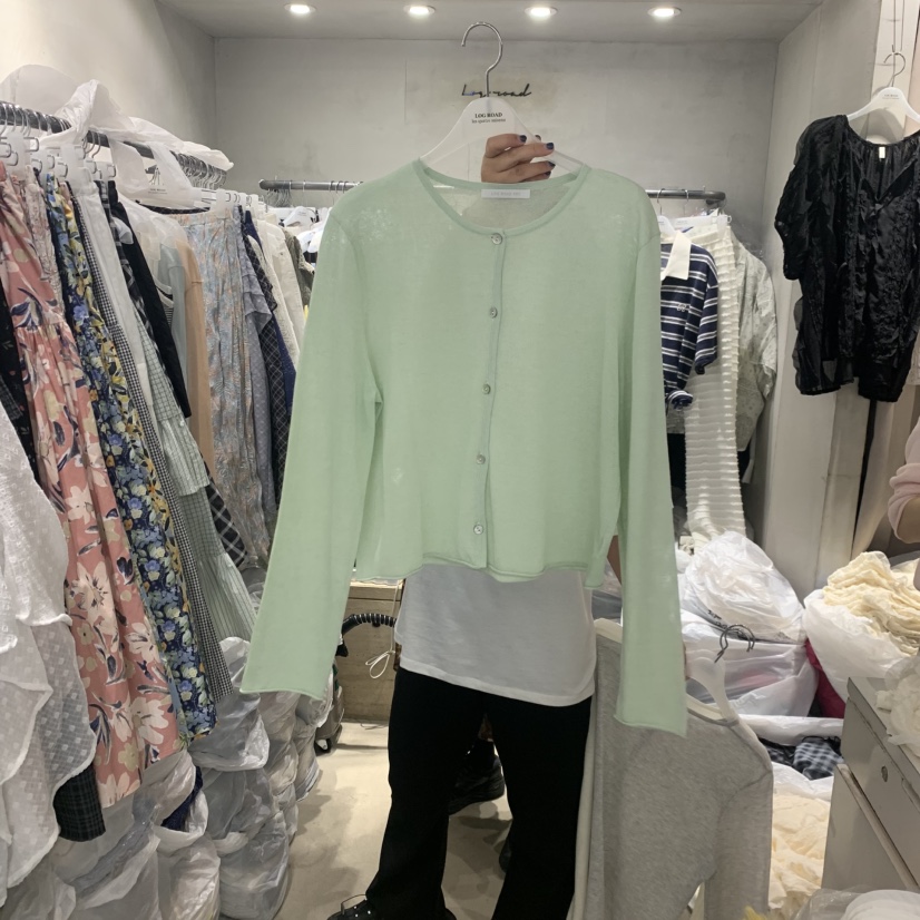 LOGROAD韓國直郵實拍女裝新款26春夏人氣職業推薦時尚針織衫LOG ROAD針織衫圖色3