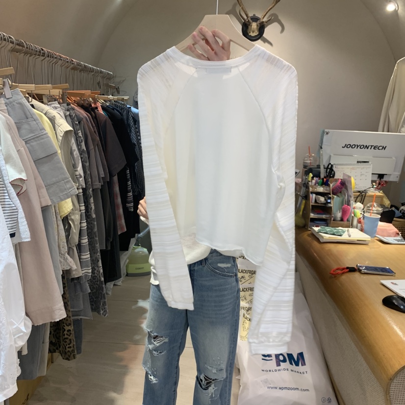 BLACKFRIDAY韓國直郵實拍女裝新款人氣休閑時尚26春夏長袖T恤BLACK FRIDAY長袖T恤